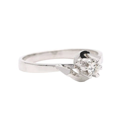 Bague Solitaire en or blanc et diamant - Castafiore
