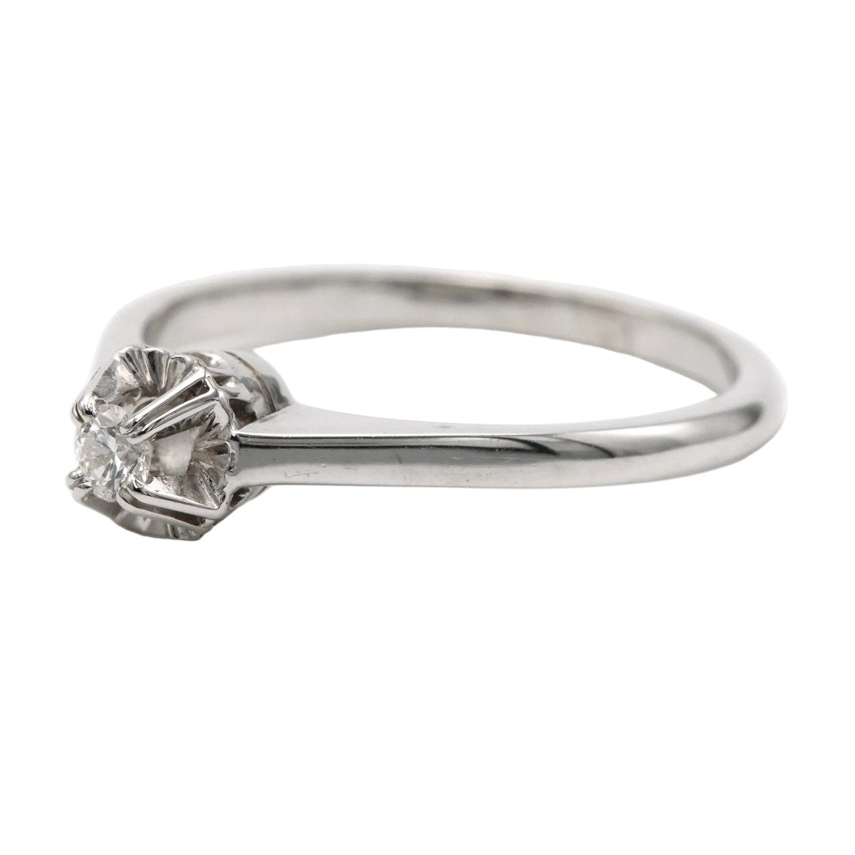 Bague Solitaire en or blanc et diamant - Castafiore