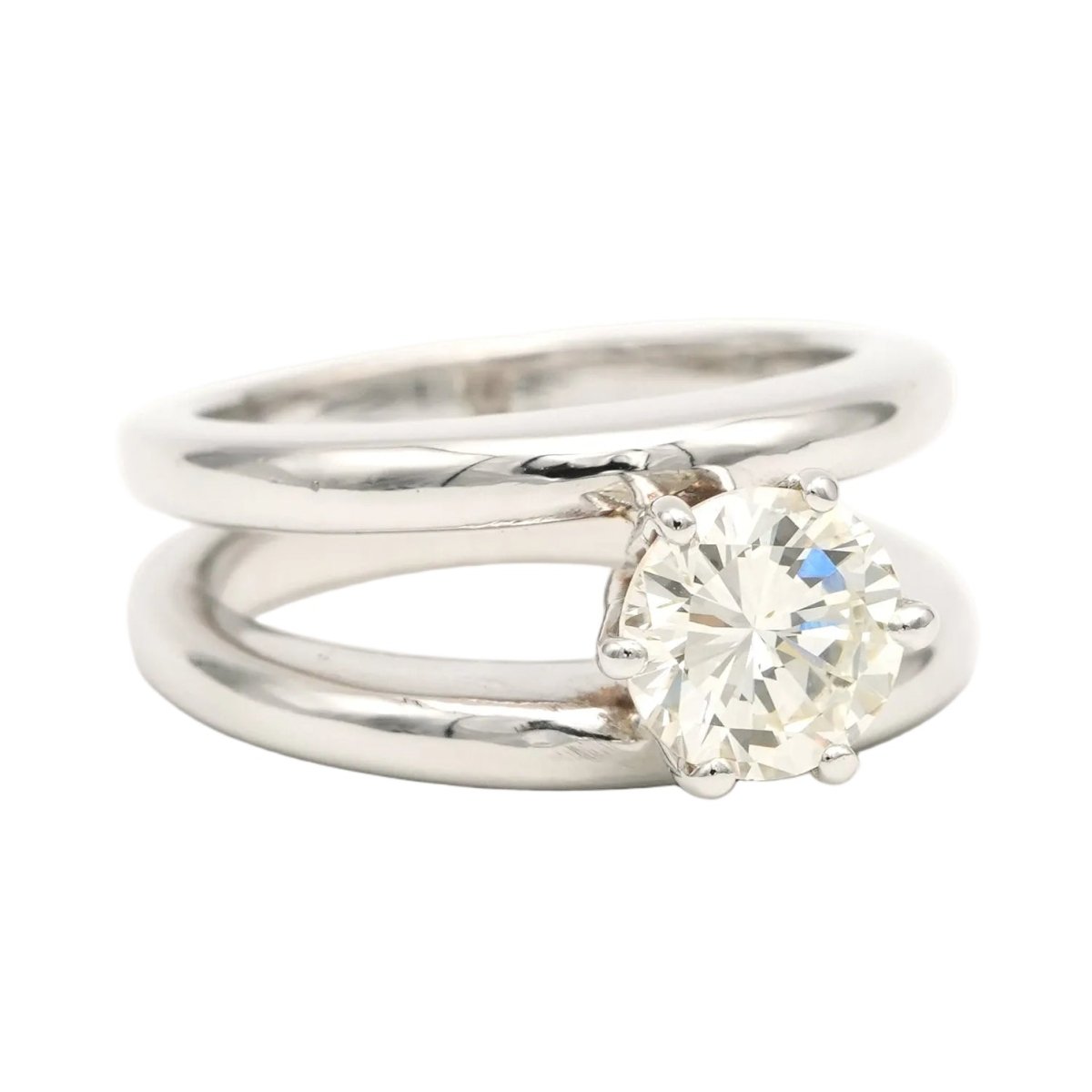 Bague Solitaire en or blanc et diamant - Castafiore