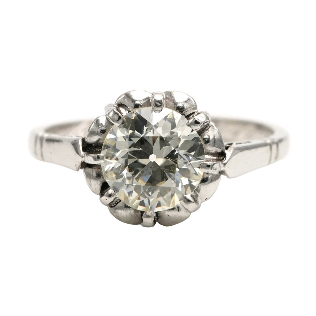 Bague Solitaire en or blanc et diamant - Castafiore