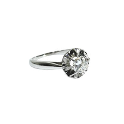 Bague Solitaire en or blanc et diamant - Castafiore