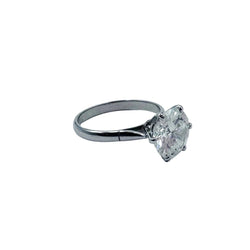 Bague Solitaire en or blanc et diamant - Castafiore