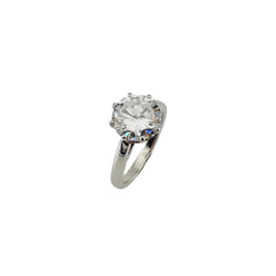 Bague Solitaire en or blanc et diamant - Castafiore