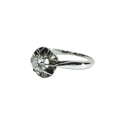 Bague Solitaire en or blanc et diamant - Castafiore