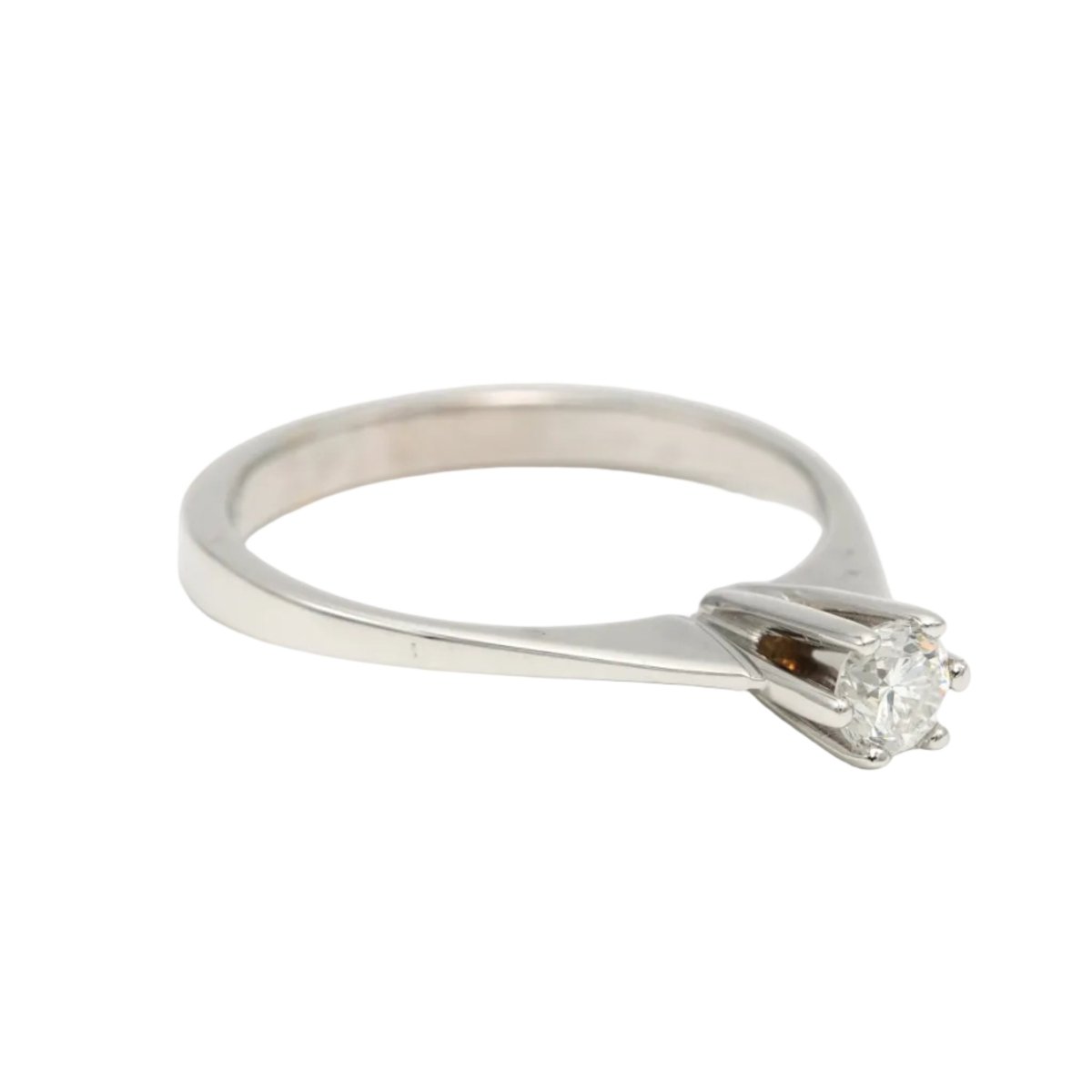 Bague Solitaire en or blanc et diamant - Castafiore