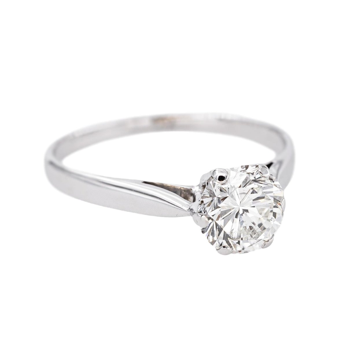 Bague Solitaire en or blanc et diamant - Castafiore