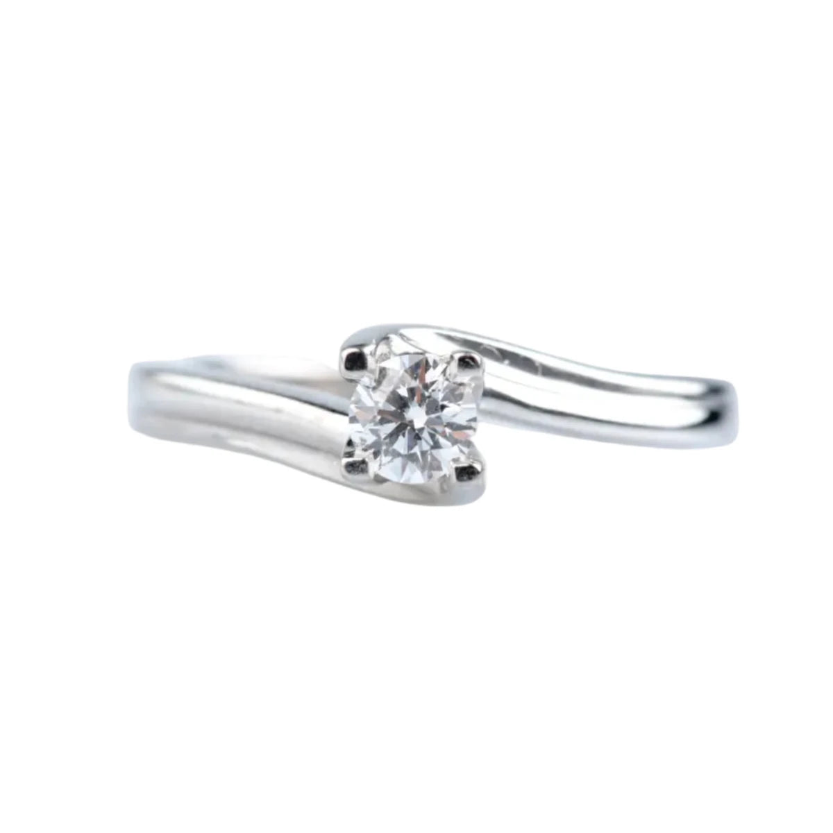 Bague Solitaire en or blanc et diamant - Castafiore