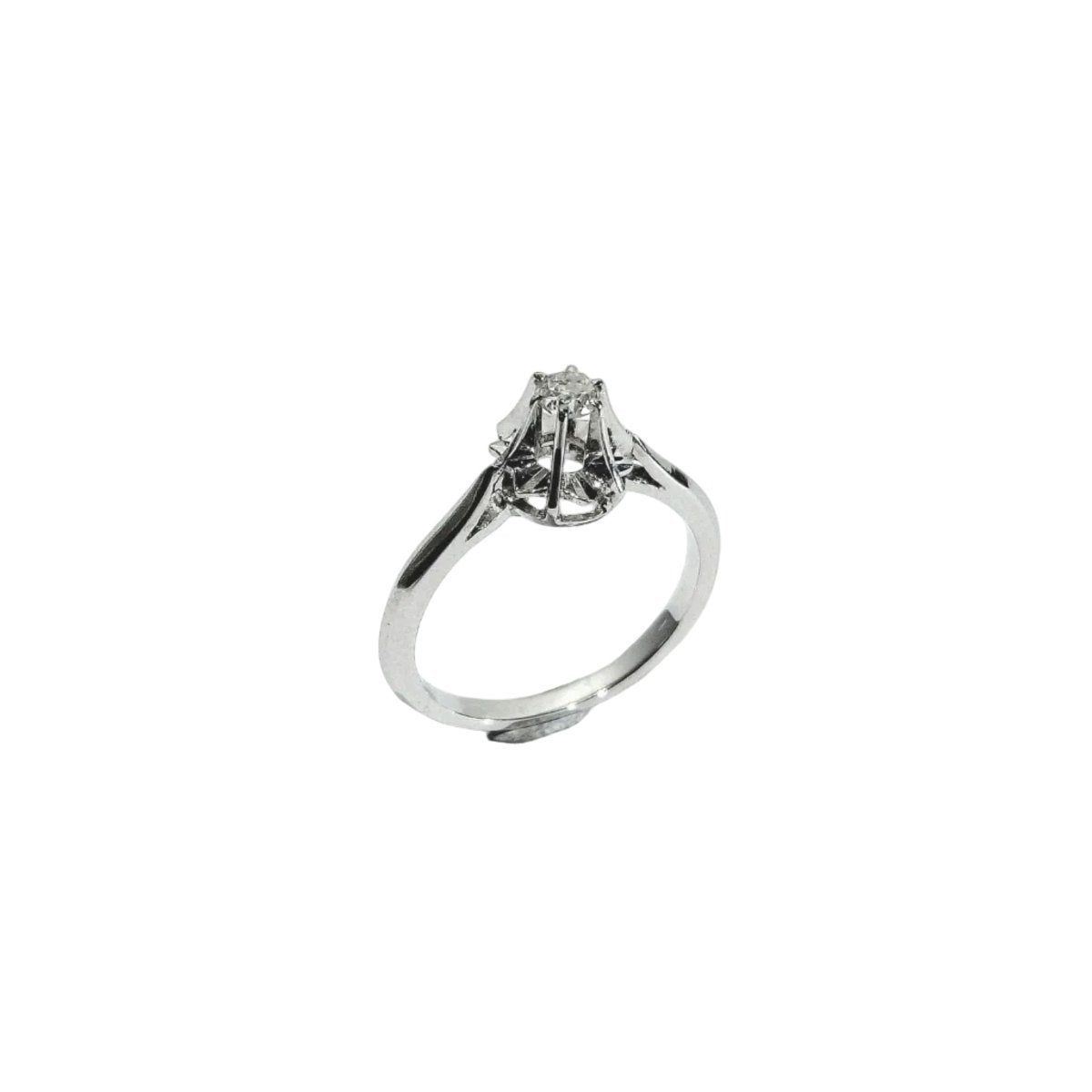 Bague Solitaire en or blanc et diamant - Castafiore