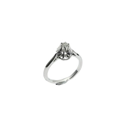 Bague Solitaire en or blanc et diamant - Castafiore