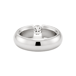 Bague Solitaire en or blanc et diamant - Castafiore