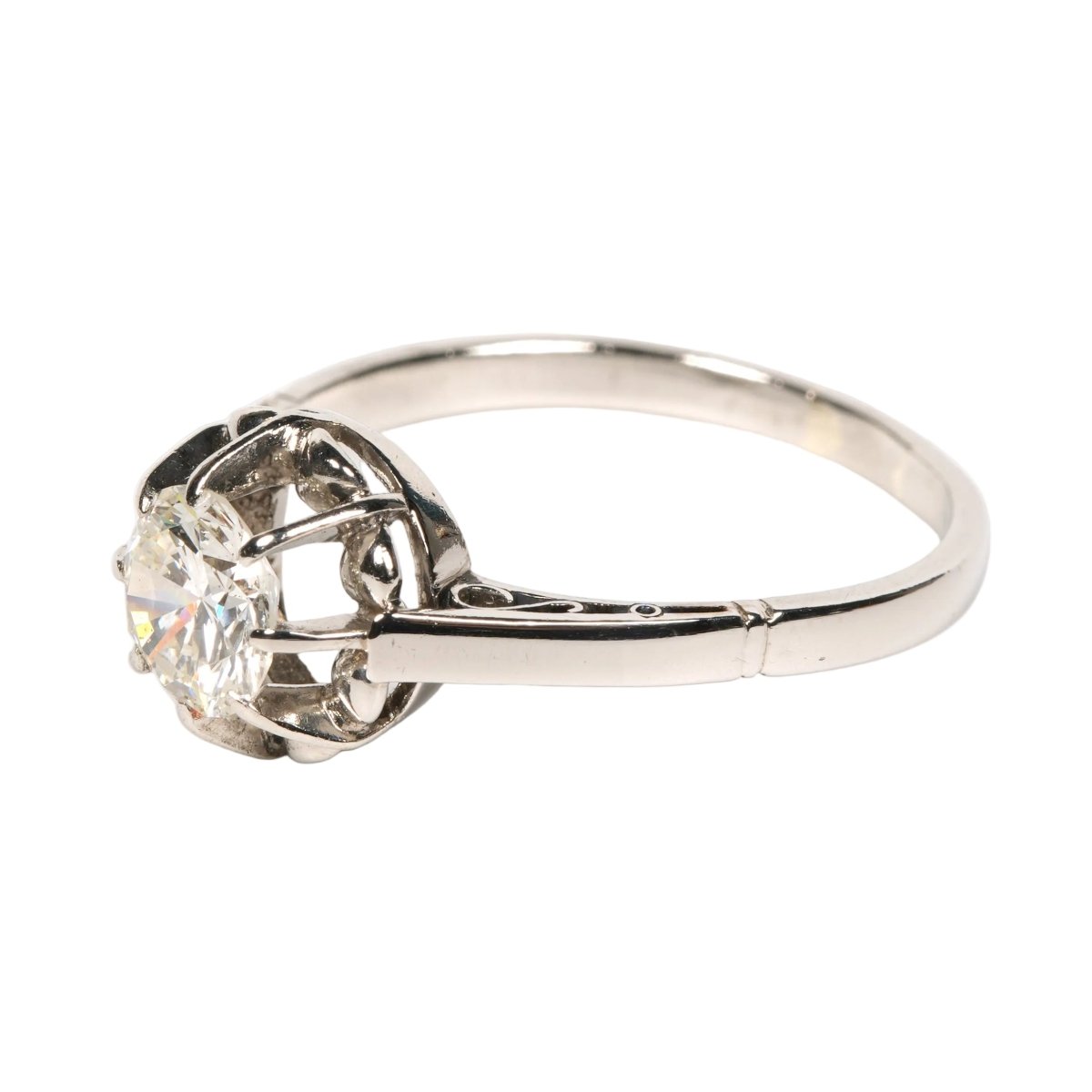 Bague Solitaire en or blanc et diamant - Castafiore