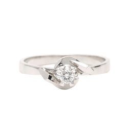 Bague Solitaire en or blanc et diamant - Castafiore