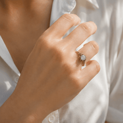 Bague Solitaire en or blanc et diamant - Castafiore