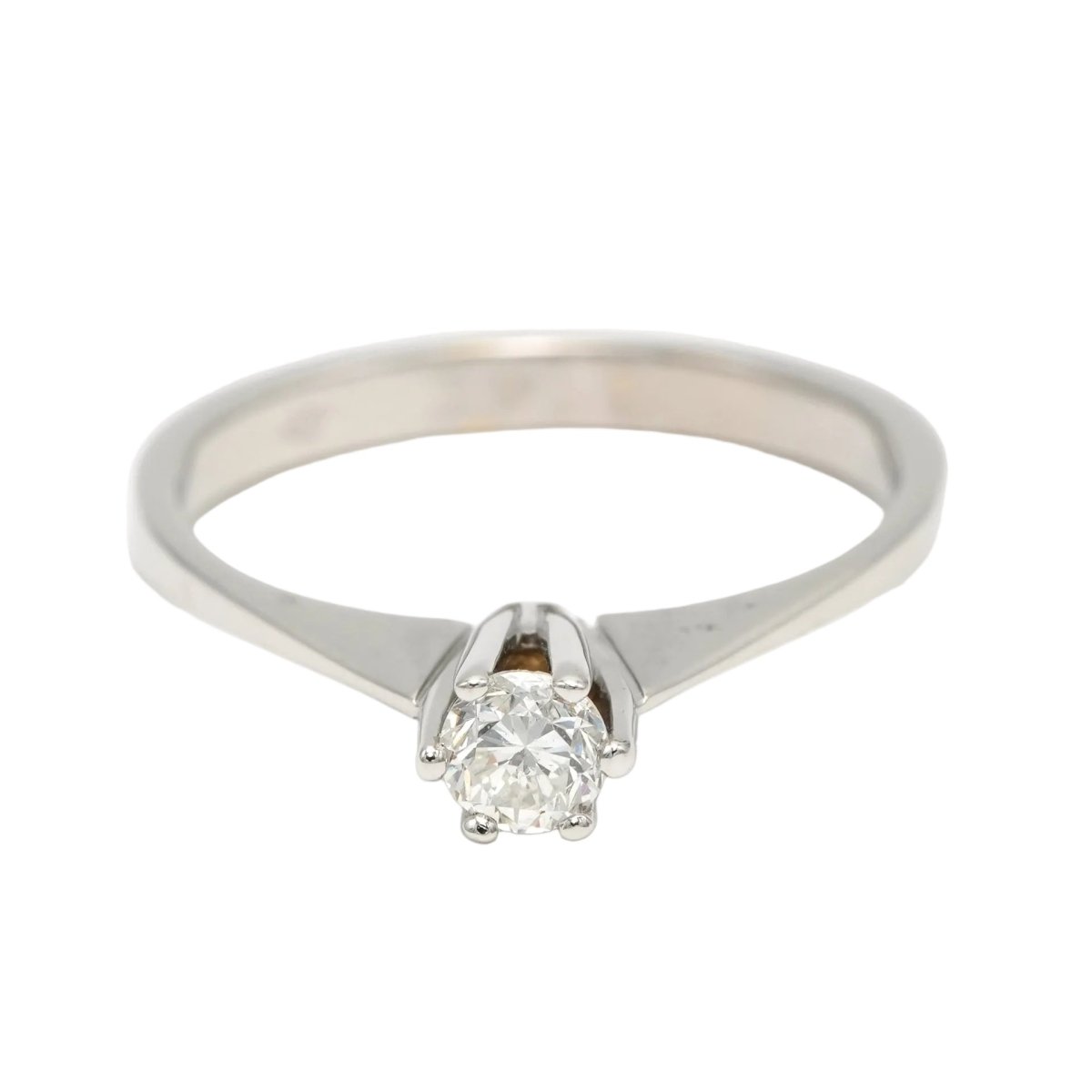 Bague Solitaire en or blanc et diamant - Castafiore