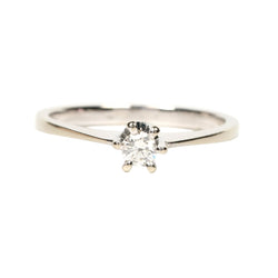 Bague Solitaire en or blanc et diamant - Castafiore