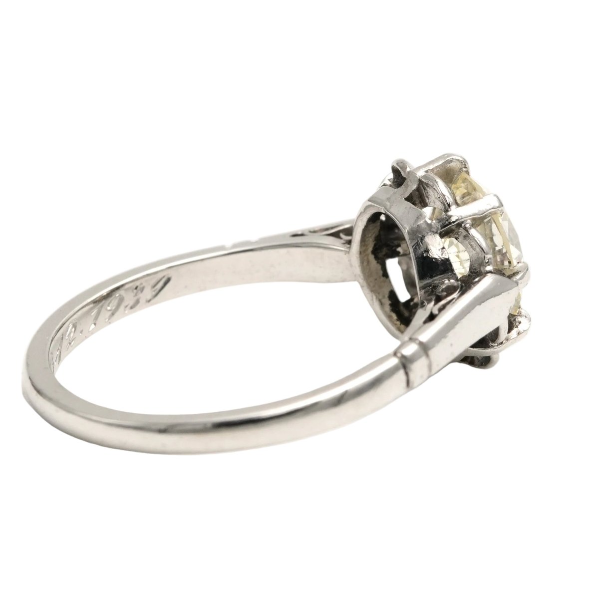 Bague Solitaire en or blanc et diamant - Castafiore