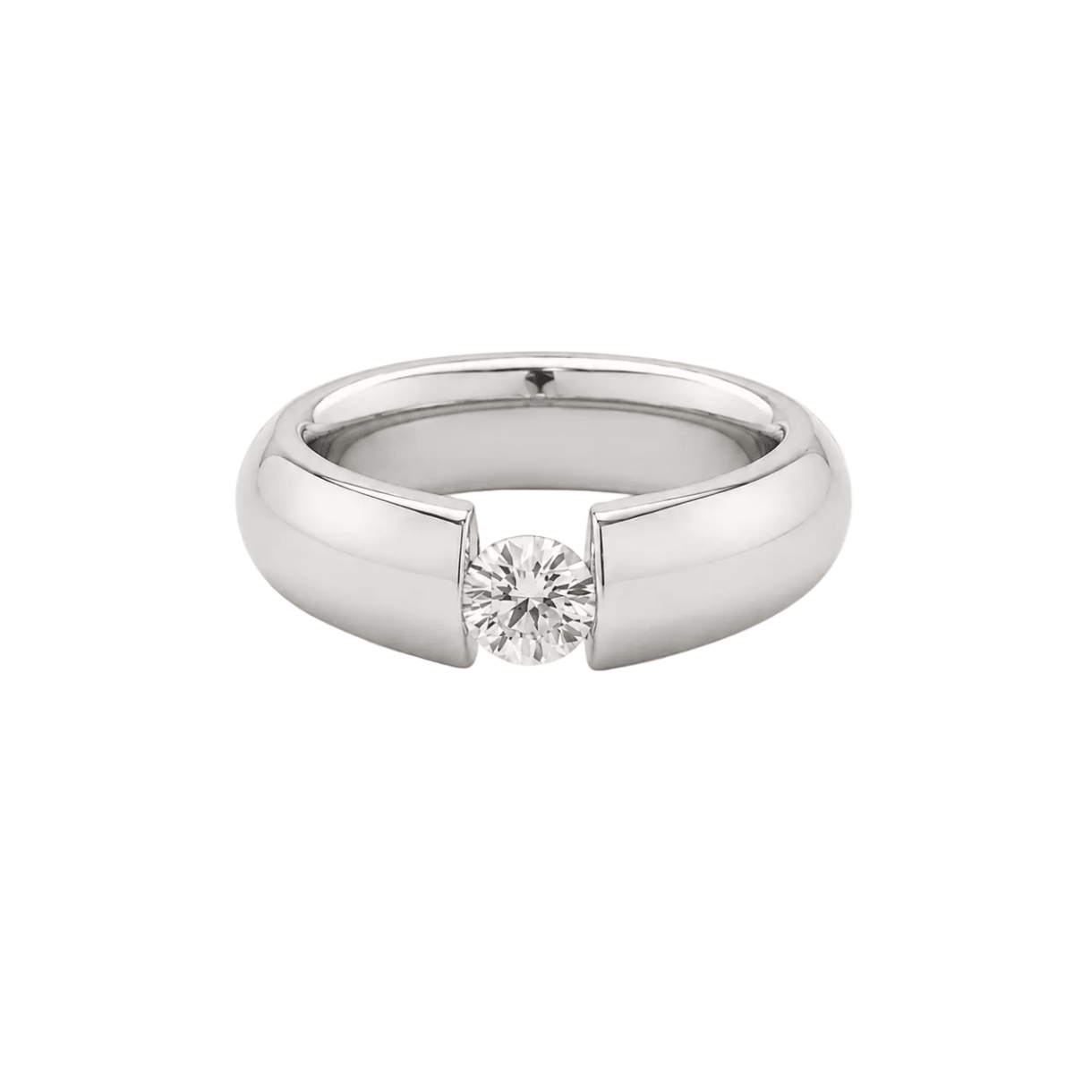 Bague Solitaire en or blanc et diamant - Castafiore