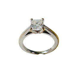 Bague Solitaire en or blanc et diamant - Castafiore