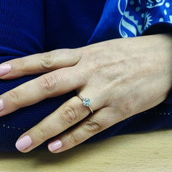 Bague Solitaire en or blanc et diamant - Castafiore