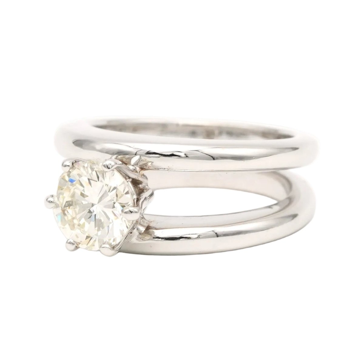 Bague Solitaire en or blanc et diamant - Castafiore