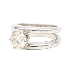 Bague Solitaire en or blanc et diamant - Castafiore