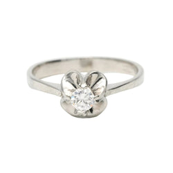 Bague Solitaire en or blanc et diamant - Castafiore