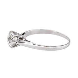 Bague Solitaire en or blanc et diamant - Castafiore
