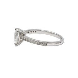 Bague Solitaire en or blanc et diamants - Castafiore