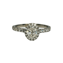 Bague Solitaire en or blanc et diamants - Castafiore
