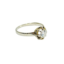 Bague Solitaire en or blanc et diamants - Castafiore