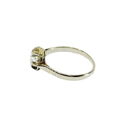 Bague Solitaire en or blanc et diamants - Castafiore