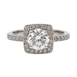 Bague Solitaire en or blanc et diamants - Castafiore