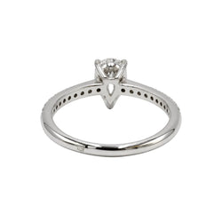 Bague Solitaire en or blanc et diamants - Castafiore