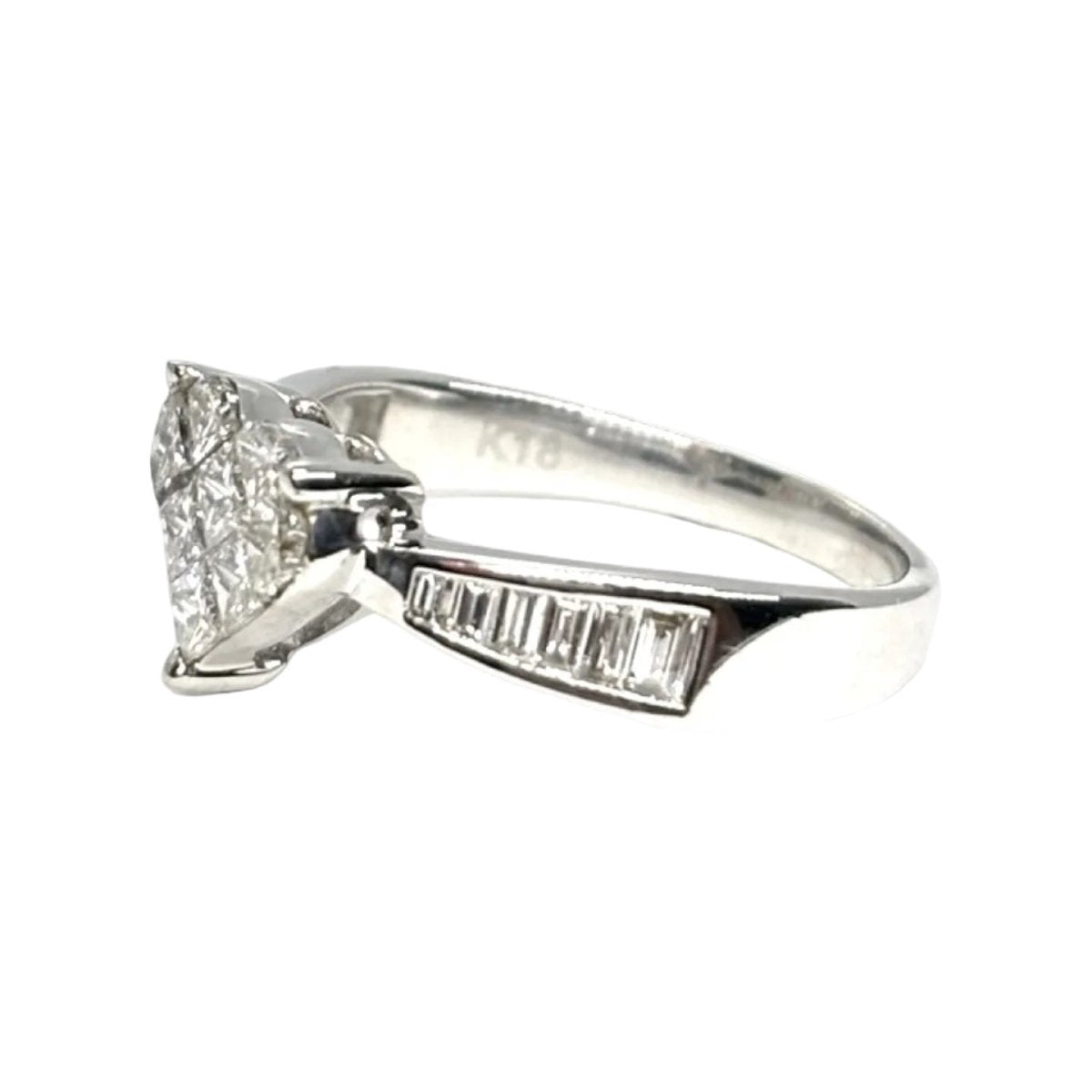 Bague Solitaire en or blanc et diamants - Castafiore