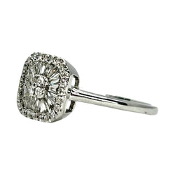 Bague Solitaire en or blanc et diamants - Castafiore