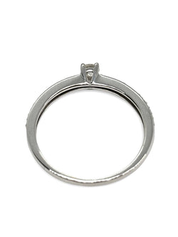 Bague Solitaire en or blanc et diamants - Castafiore