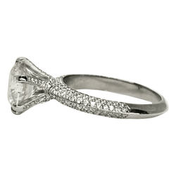 Bague Solitaire en or blanc et diamants - Castafiore