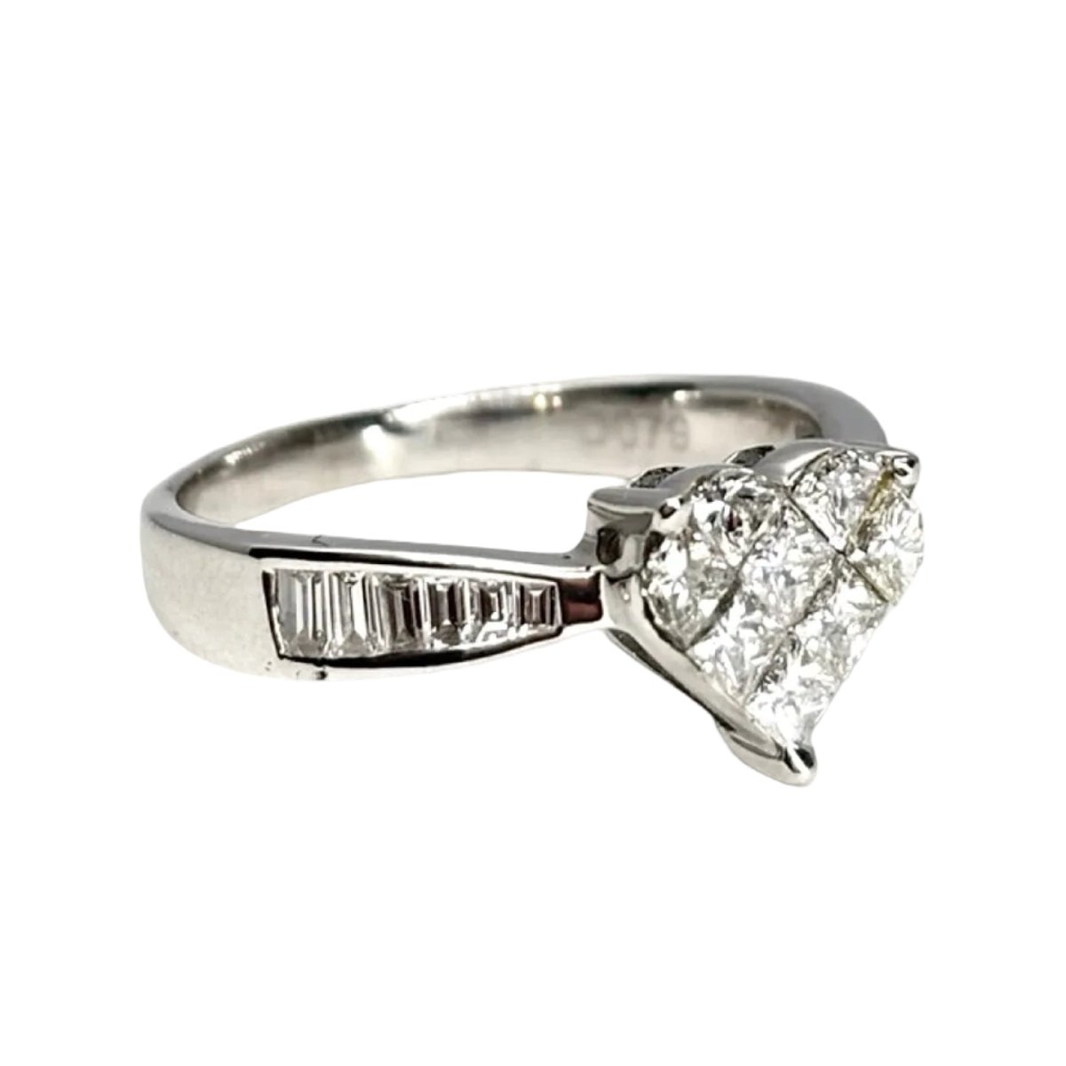 Bague Solitaire en or blanc et diamants - Castafiore
