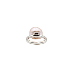 Bague Solitaire en or blanc et perle - Castafiore