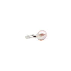 Bague Solitaire en or blanc et perle - Castafiore