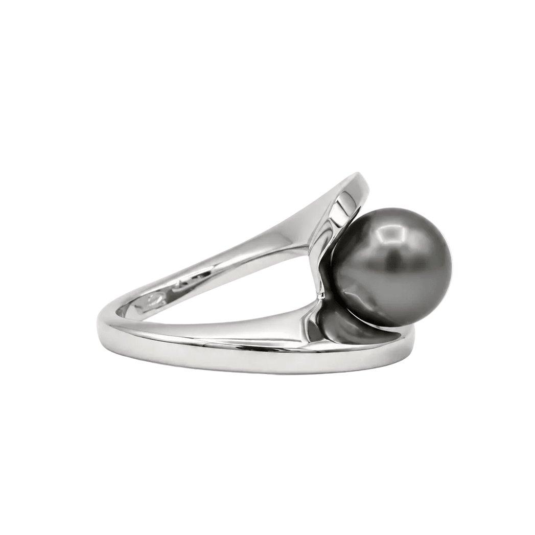 Bague Solitaire en or blanc et perle - Castafiore