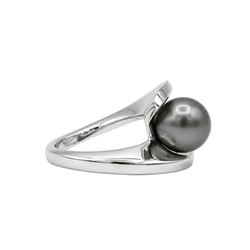 Bague Solitaire en or blanc et perle - Castafiore