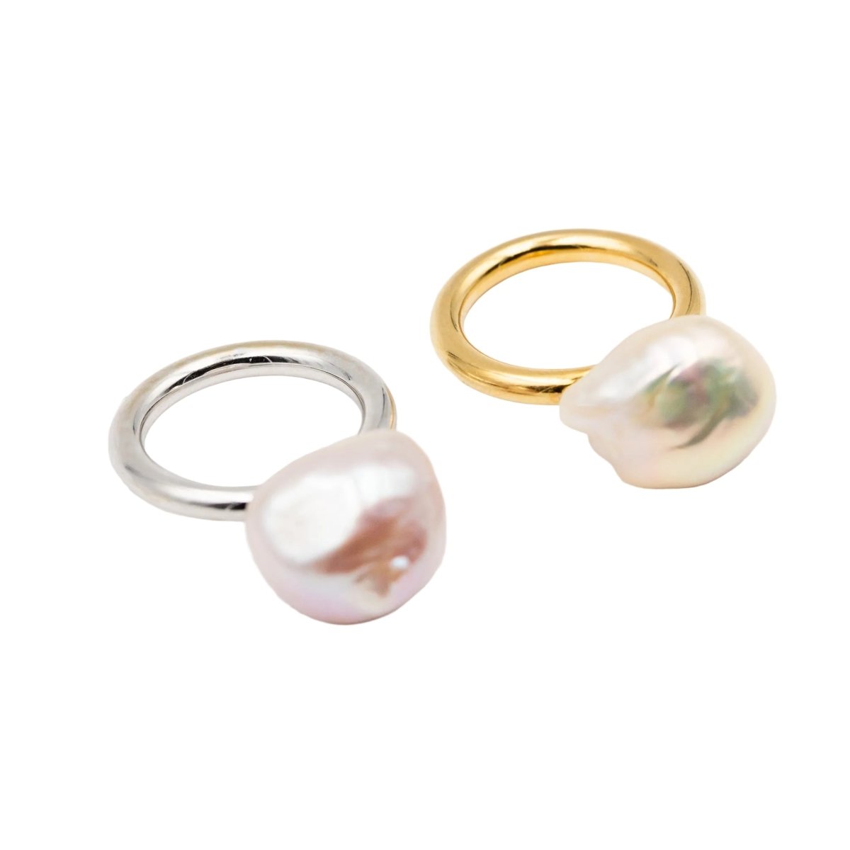 Bague Solitaire en or blanc et perle - Castafiore