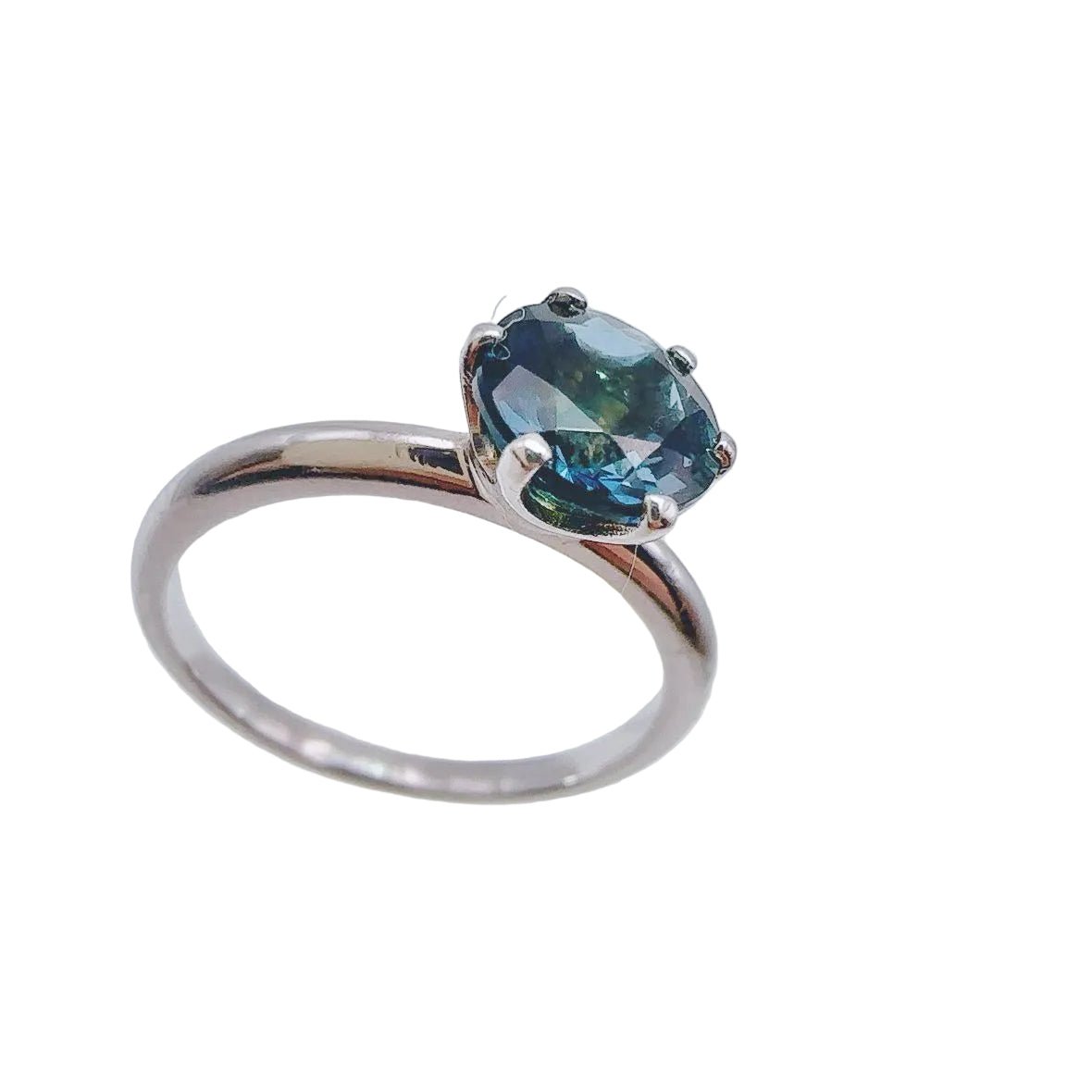 Bague Solitaire en or blanc et topaze - Castafiore