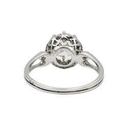 Bague Solitaire en or blanc, platine et diamant - Castafiore