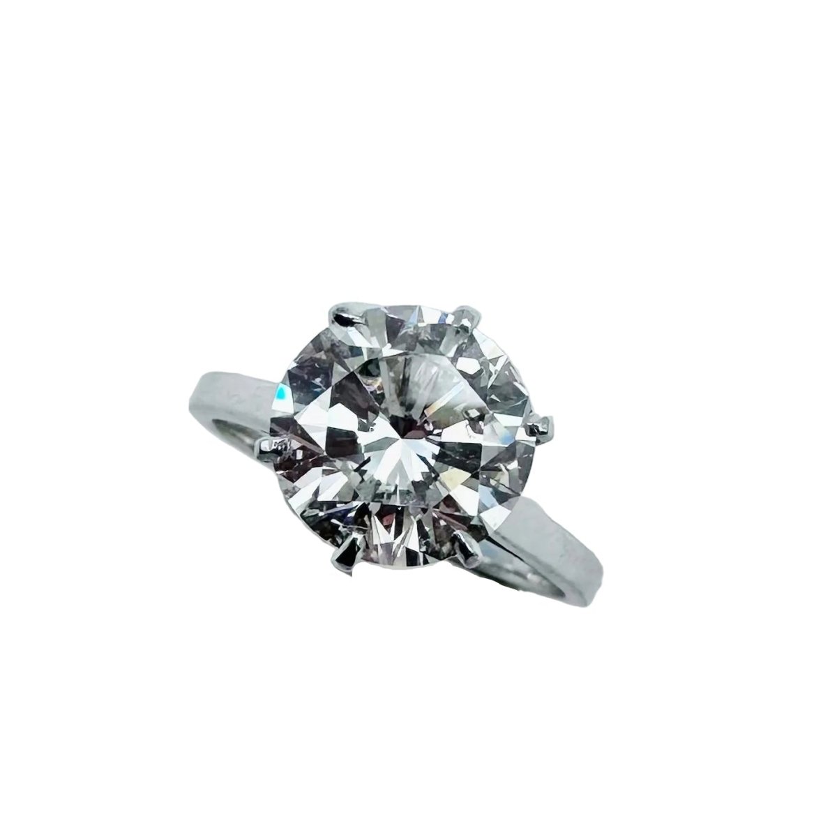 Bague Solitaire en or blanc, platine et diamant - Castafiore