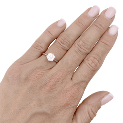 Bague Solitaire en or blanc, platine et diamant - Castafiore