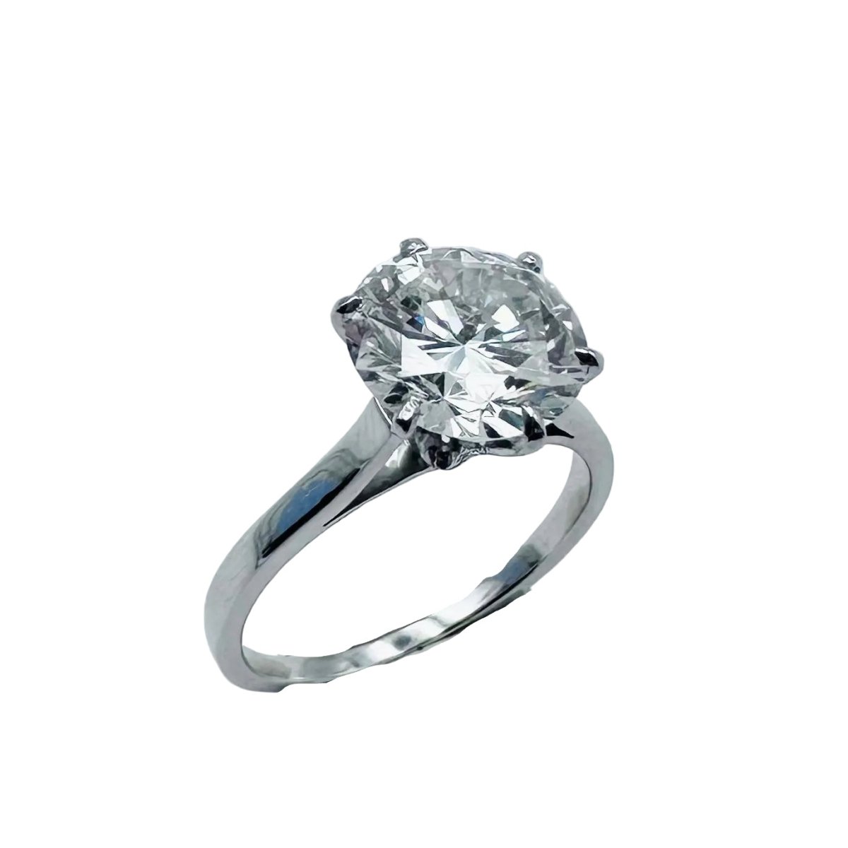 Bague Solitaire en or blanc, platine et diamant - Castafiore