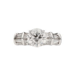 Bague Solitaire en or gris et diamant - Castafiore