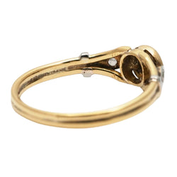 Bague Solitaire en or jaune, argent et diamants - Castafiore